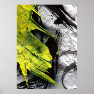 Poster Grunge texture expressive brosse traits