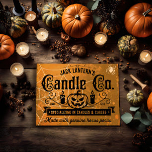 Poster Grunge Vintage Jack Lantern's Candle Co