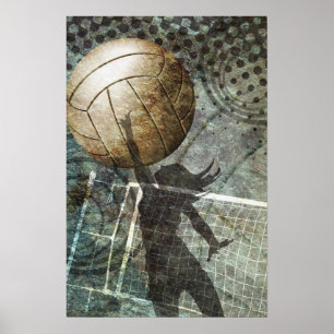 Poster Grunge Volleyball