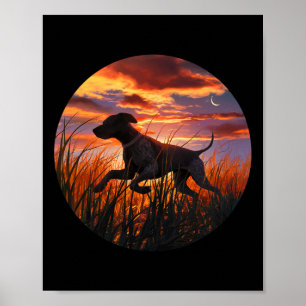 Poster Gsp Pointeur Allemand À Brun Gsp Chiens De Chasse