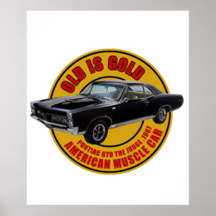 Poster GTO The Judge Muscle Car Américain