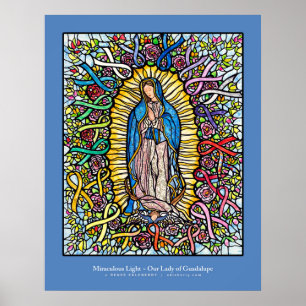 Poster Guadalupe/ruban rose tout l'art de ruban -