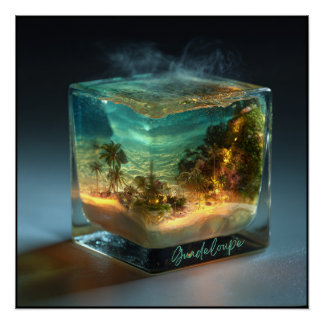 Poster Guadeloupe Éternelle: Paradis Tropical Encapsulé