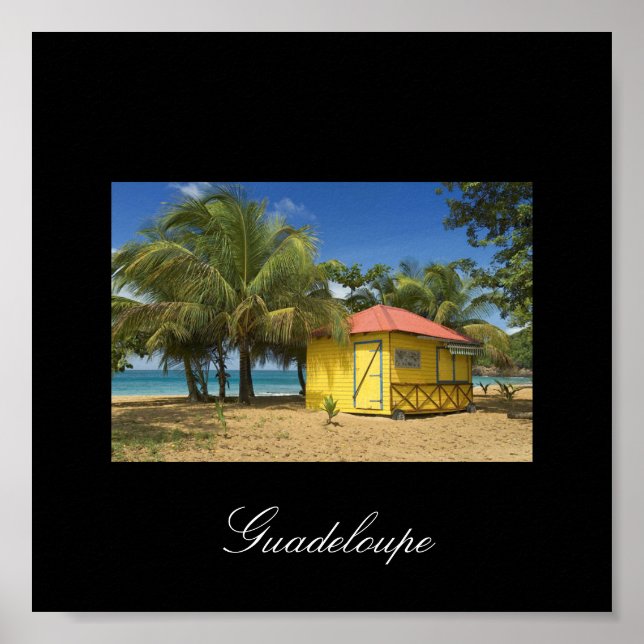 Poster guadeloupe-plage, Guadeloupe (Devant)