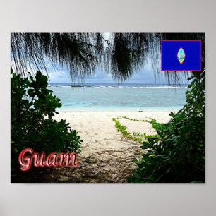 Poster Guam - Plage de Ritidian