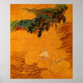 Poster Guanyin dans la grotte de Tidal Sound au mont Pota