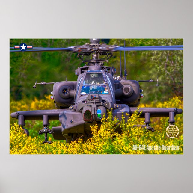 POSTER GUARDIAN APACHE AH-64E (Devant)