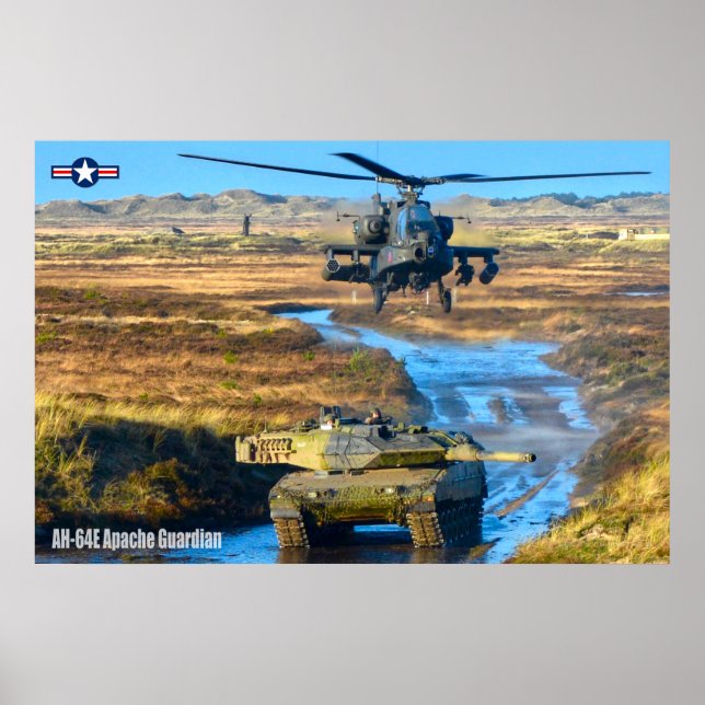 POSTER GUARDIAN APACHE AH-64E (Devant)