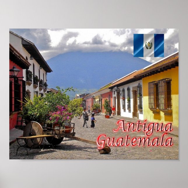 Poster Guatemala - Antigua - Calle del Arco - (Devant)