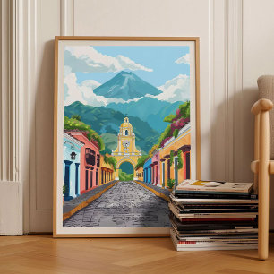 Poster Guatemala Imprimé Guatemala Illustration Guatemala