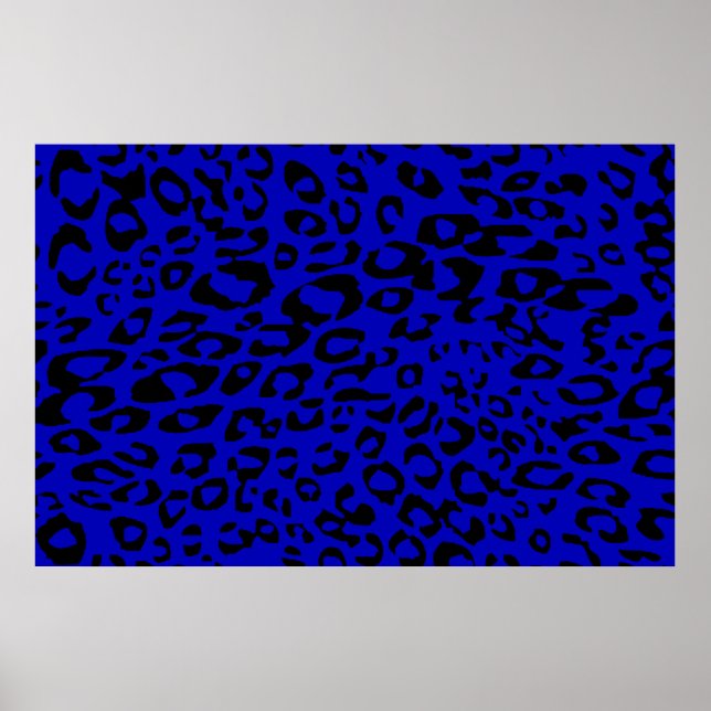 Poster guépard bleu (Devant)