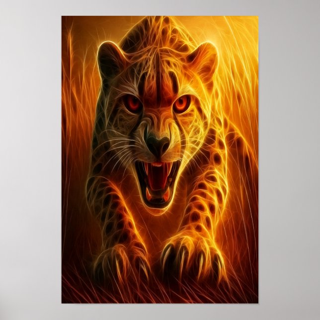 Poster Guépard enragé (Devant)