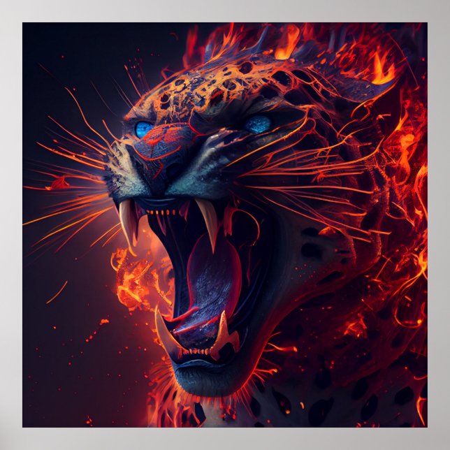 Poster Guépard rouge (Devant)