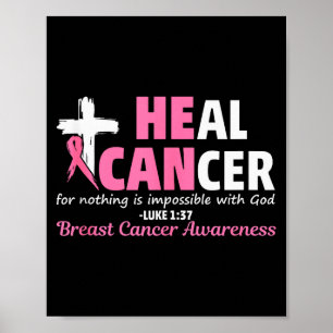 Poster Guérir Cancer Chrétien Croire Dieu Cancer Du Sein