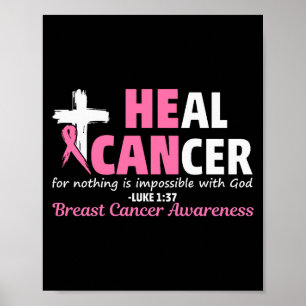 Poster Guérir Cancer Chrétien Croire Dieu Cancer Du Sein