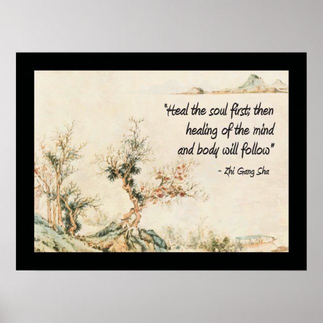 Poster Guérir l'âme d'abord Citation (Devant)