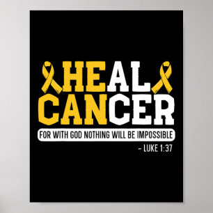 Poster Guérir le cancer Mois de sensibilisation au cancer