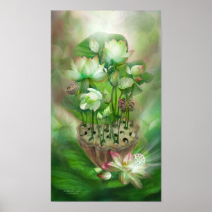 Poster Guérison Lotus - affiche/copie d'art de Chakra de