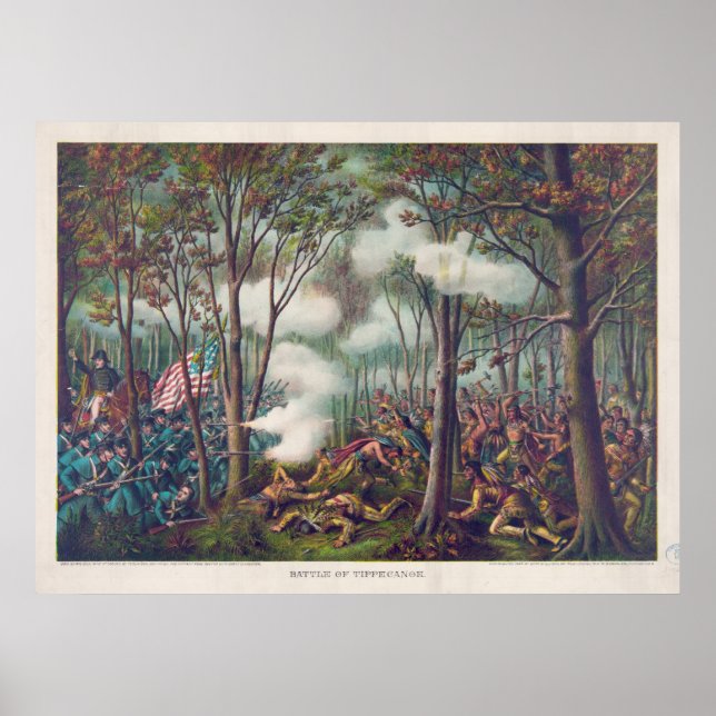 Poster Guerre américaine de 1812 bataille de Tippecanoe (Devant)