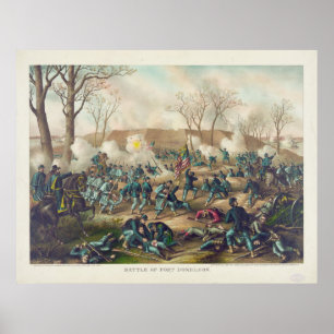 Poster Guerre civile américaine Bataille de Fort Donelson