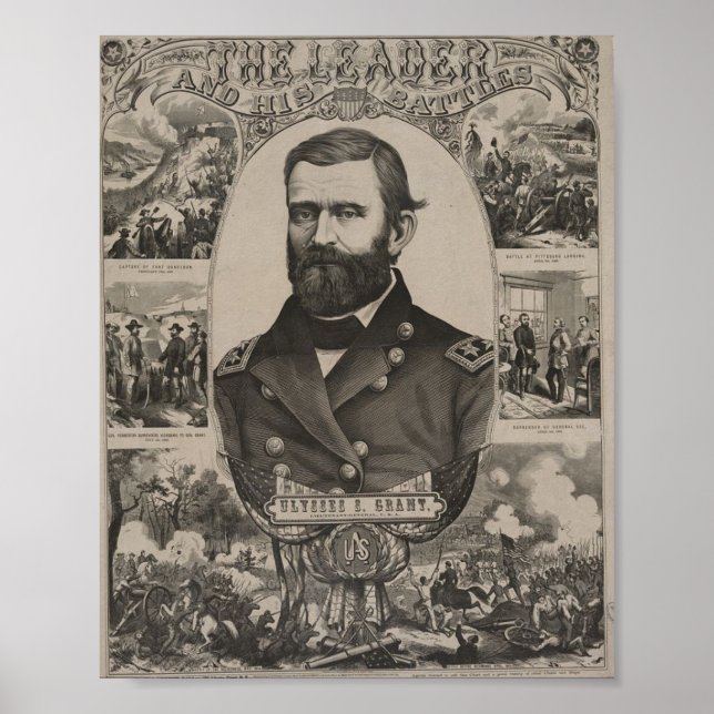Poster Guerre civile américaine : Ulysses S. Grant (Devant)