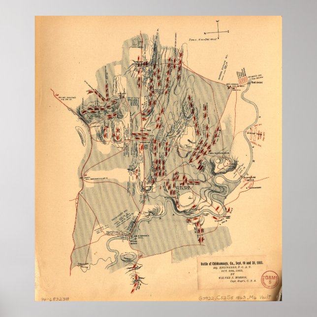 Poster Guerre civile Bataille de Chickamauga 19 et 20 sep (Devant)