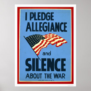 Poster Guerre d'allégeance des engagements 1941 WPA