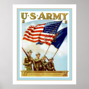 Poster Guerre mondiale des États-Unis Army~Vintage 2