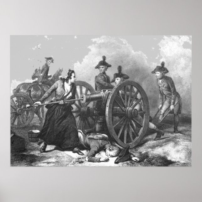 Poster Guerre révolutionnaire Molly Pitcher Cannon Imprim (Devant)