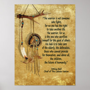 Poster Guerrier citation Dreamcatcher