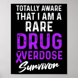 Poster Guerrier de la sensibilisation au surdosage de dro