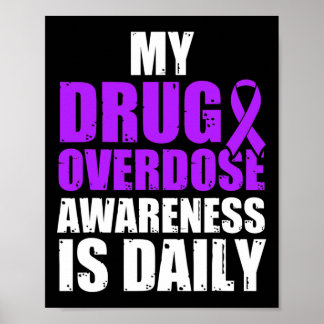 Poster Guerrier de la sensibilisation au surdosage de dro
