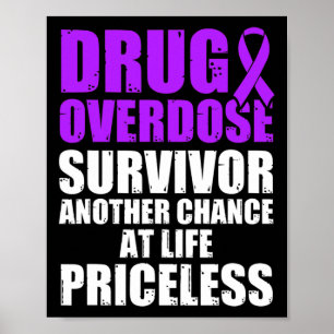 Poster Guerrier de la sensibilisation au surdosage de dro