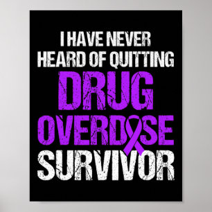 Poster Guerrier de la sensibilisation au surdosage de dro
