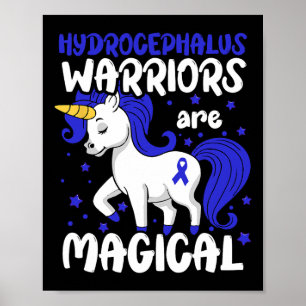 Poster Guerrier de l'Hydrocéphalie Ruban Bleu Hydrocéphal