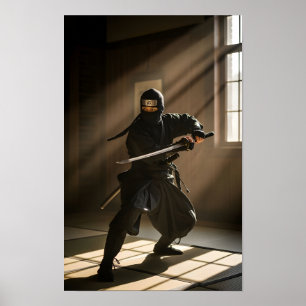 Poster Guerrier de l'ombre Ninja Japonais
