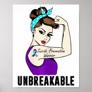 Poster Guerrier de prévention du suicide Incassable Parfa