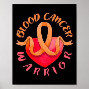 Poster Guerrier du cancer du sang Lymphome Sensibilisatio