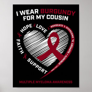 Poster Guerrier Du Cancer Du Sein Couvert Par Le Sang