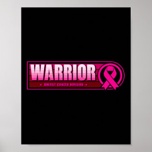 Poster Guerrier du cancer du sein - Division du cancer du