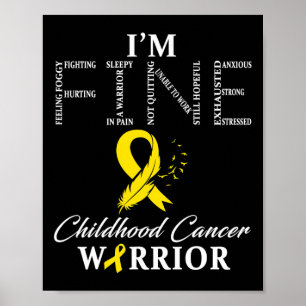 Poster Guerrier du cancer infantile Je vais bien 