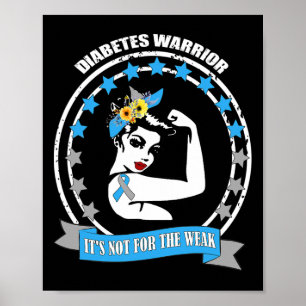 Poster Guerrier du diabète Cadeau de sensibilisation Diab