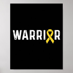 Poster Guerrier du Ruban de Sensibilisation au Cancer de