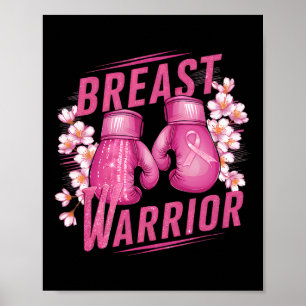 Poster Guerrier du sein Boxage Gant Cancer du sein Prix