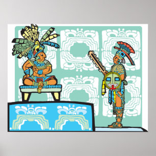 Poster Guerrier et roi maya
