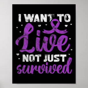 Poster Guerrier Je Veux Vivre Non Seulement Grunge Surviv