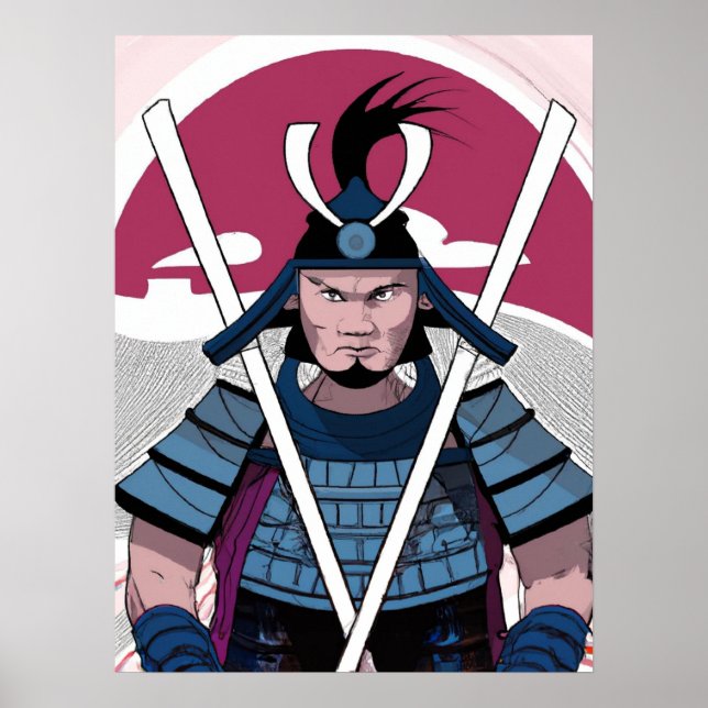 Poster Guerrier samouraï (Devant)
