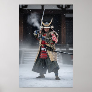 Poster Guerrier Samouraï Japonais