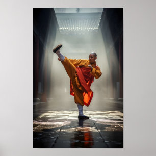 Poster Guerrier Shaolin Kung Fu