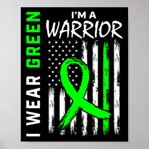 Poster Guerrier Vert Maladie du rein Cérébral Palsy Award